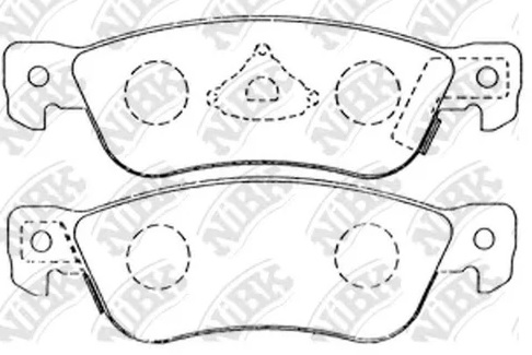 Колодки тормозные дисковые задние NiBK PN4197