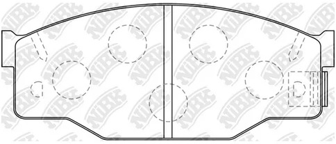 Колодки тормозные дисковые NiBK PN4150