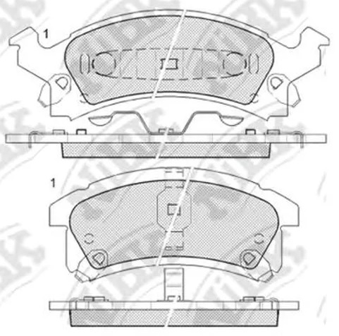 Колодки тормозные дисковые передние CHEVROLET Beretta NiBK PN0311