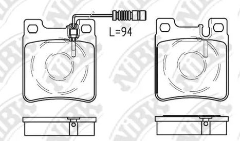 Колодки тормозные дисковые задние CHRYSLER, MERCEDES NiBK PN0030W