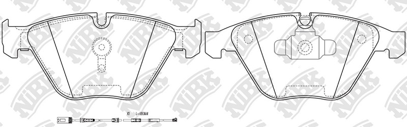 Колодки тормозные дисковые передние BMW 3, 5, 6 NiBK PN0518W