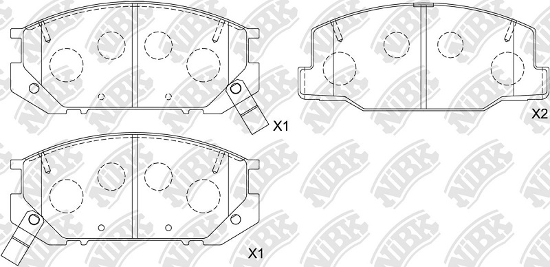 Колодки тормозные дисковые передние TOYOTA Celica NiBK PN1217