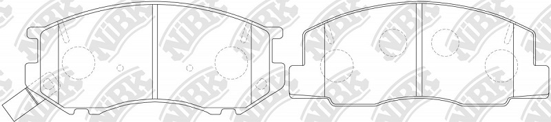 Колодки тормозные дисковые передние TOYOTA Liteace NiBK PN1328