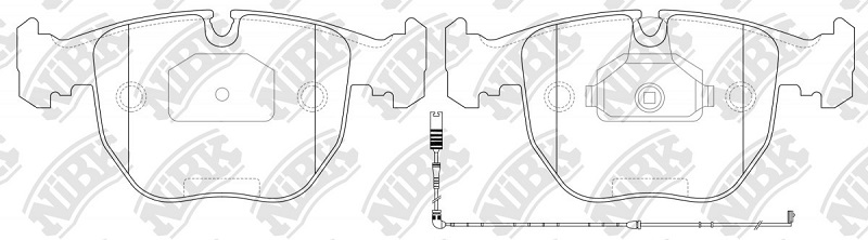 Колодки тормозные дисковые передние BMW 5, 7, 8 NiBK PN0401W
