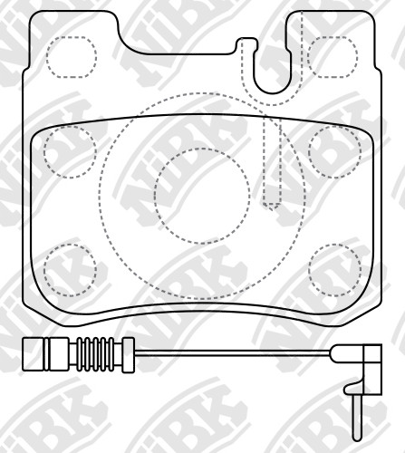 Колодки тормозные дисковые задние NiBK PN0005
