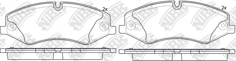 Колодки тормозные дисковые передние LAND ROVER Discovery NiBK PN0488