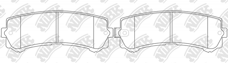 Колодки тормозные дисковые задние NiBK PN2803