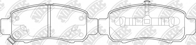 Колодки тормозные дисковые передние HONDA Insight NiBK PN8804