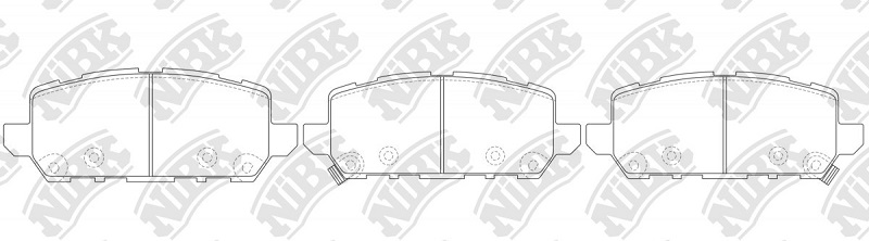 Колодки тормозные дисковые задние HONDA CR-Z, HR-V NiBK PN8812