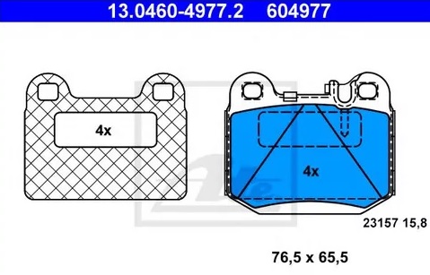 Колодки тормозные дисковые MERCEDES ML Ate 13.0460-4977.2