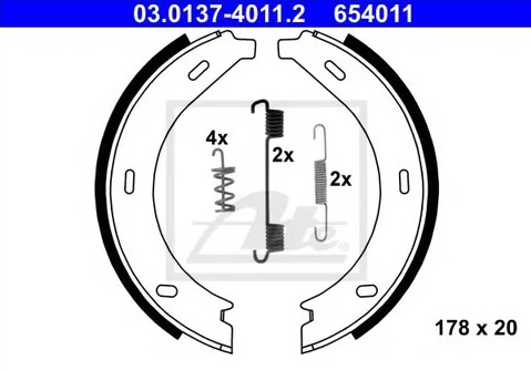 Колодки тормозные барабанные MERCEDES Vito Ate 03.0137-4011.2