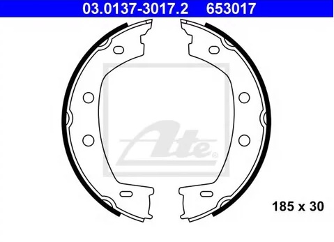 Колодки тормозные барабанные LAND ROVER Freelander Ate 03.0137-3017.2