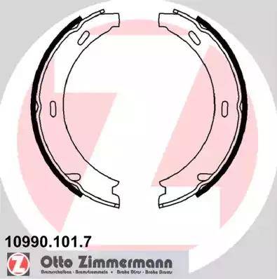 Колодки тормозные барабанные MERCEDES 190, PORSCHE 968 Otto Zimmermann 10990.101.7