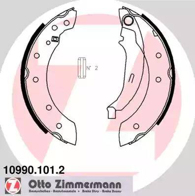 Колодки тормозные барабанные CITROEN C15, Xsara Otto Zimmermann 10990.101.2 