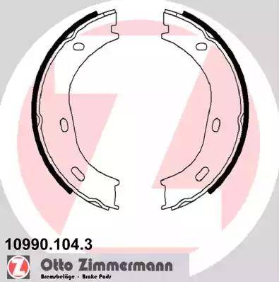 Колодки тормозные барабанные MERCEDES 8, Kombi Otto Zimmermann 10990.104.3