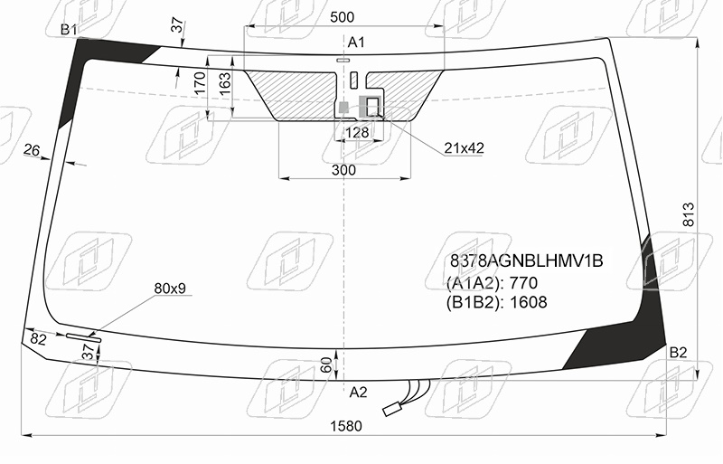 Стекло лобовое с обогревом щеток TOYOTA LAND CRUISER, LEXUS LX570 FUYAO 8378AGNBLHMV1B