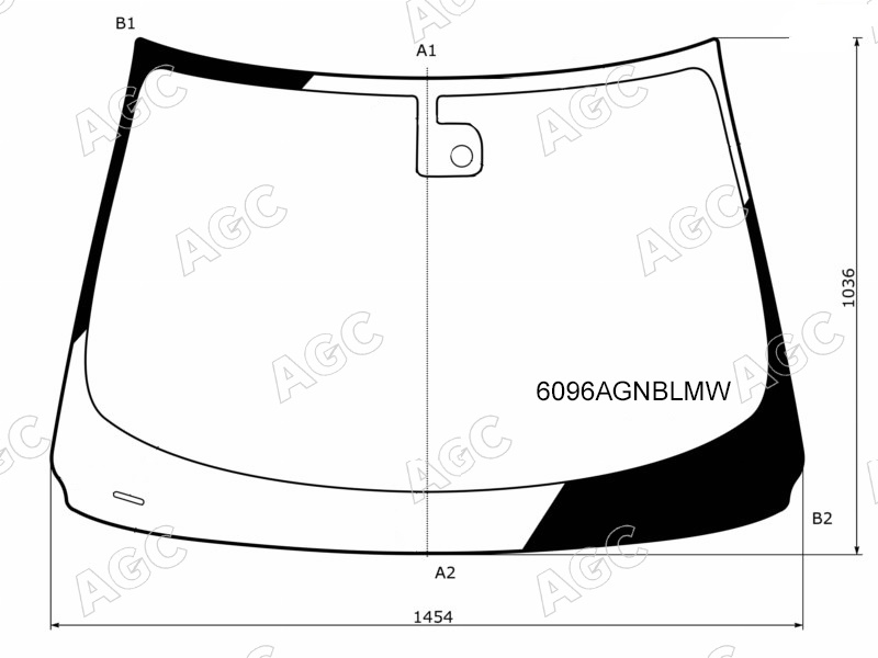 Стекло лобовое NISSAN TEANA AGC 6096AGNBLMW