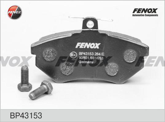 Колодки тормозные дисковые передние AUDI 80, SEAT CORDOBA Fenox BP43153