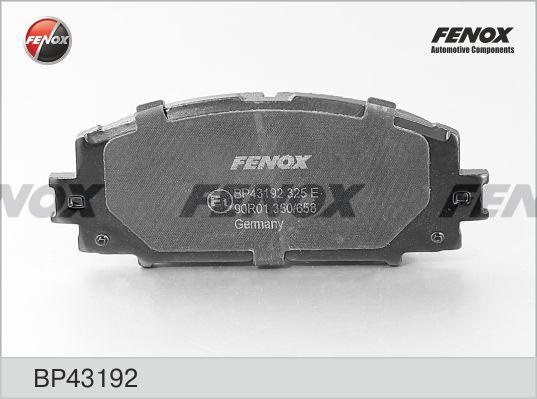 Колодки тормозные, дисковые передние TOYOTA ALLION, YARIS Fenox BP43192