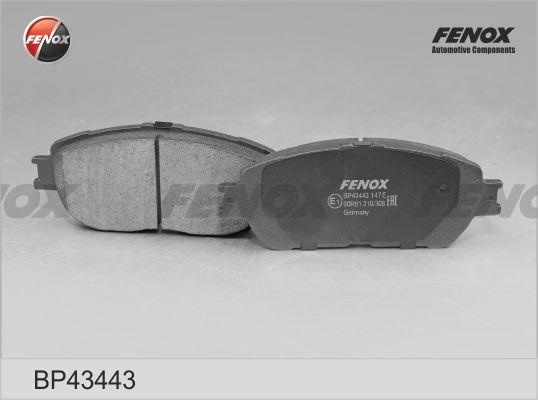 Колодки тормозные, дисковые передние Toyota Camry Fenox BP43443