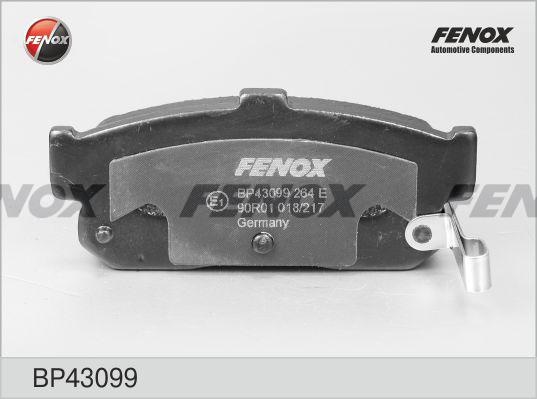 Колодки тормозные, дисковые задние NISSAN ALMERA, PRIMERA Fenox BP43099