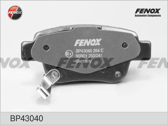 Колодки тормозные, дисковые задние TOYOTA AVENSIS Fenox BP43040