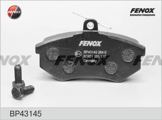 Колодки тормозные, дисковые передние AUDI 80, 90, 200 Fenox BP43145