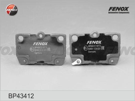 Колодки тормозные, дисковые задние TOYOTA Mark X Fenox BP43412