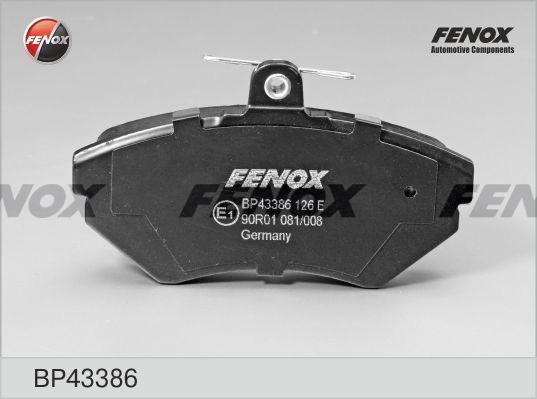 Колодки тормозные, дисковые передние AUDI 80, 90 Fenox BP43386