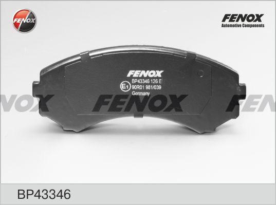 Колодки тормозные, дисковые передние CITROEN C-Crosser Fenox BP43346