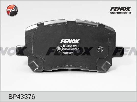 Колодки тормозные, дисковые передние TOYOTA Avensis Fenox BP43376