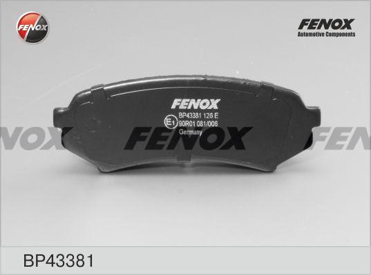 Колодки тормозные, дисковые задние TOYOTA Land Cruiser Fenox BP43381