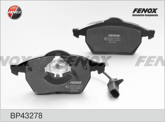 Колодки тормозные, дисковые передние AUDI A4 Fenox BP43278