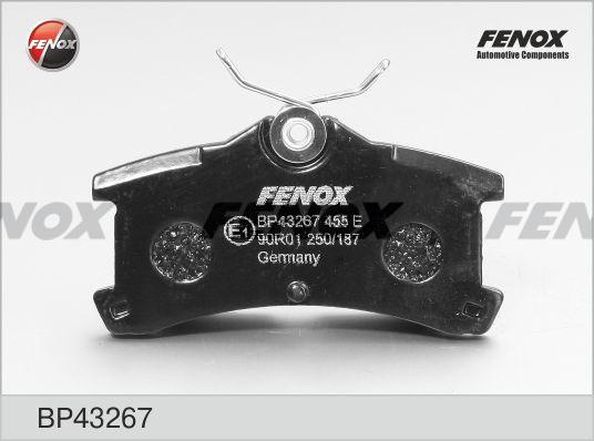 Колодки тормозные, дисковые задние TOYOTA Avensis Fenox BP43267