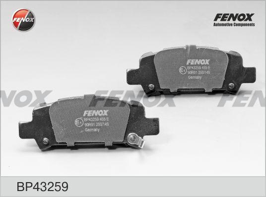 Колодки тормозные, дисковые задние SUBARU Forester Fenox BP43259