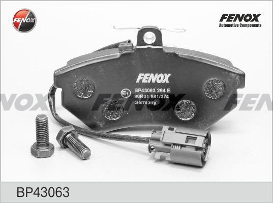 Колодки тормозные, дисковые передние AUDI 200 Fenox BP43063