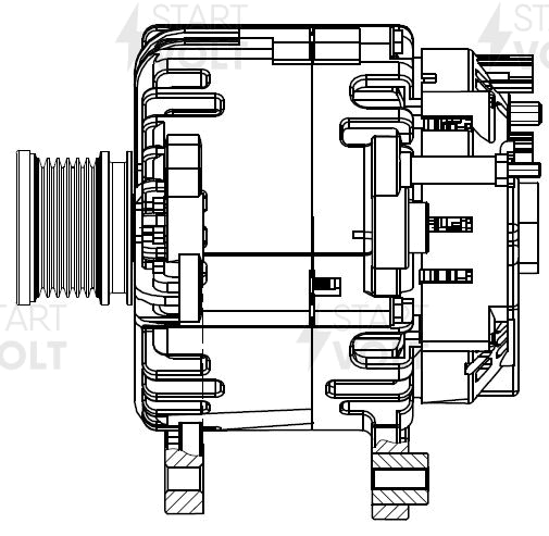 Генератор VAG TRANSPORTER Startvolt LG 1832, 180 А