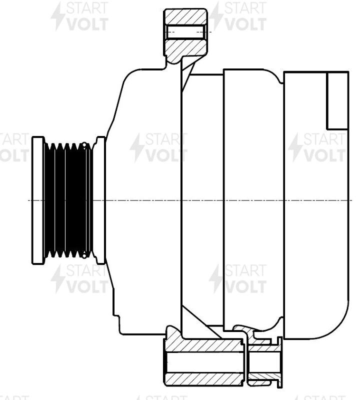 Генератор TOYOTA LAND CRUISER PRADO Startvolt LG 1916D, 130 А