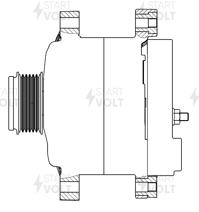 Генератор KIA SPORTAGE Startvolt LG 0816, 110 А