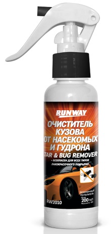 Очиститель кузова от смолы, гудрона и следов насекомых Runway RW2010, 200 мл