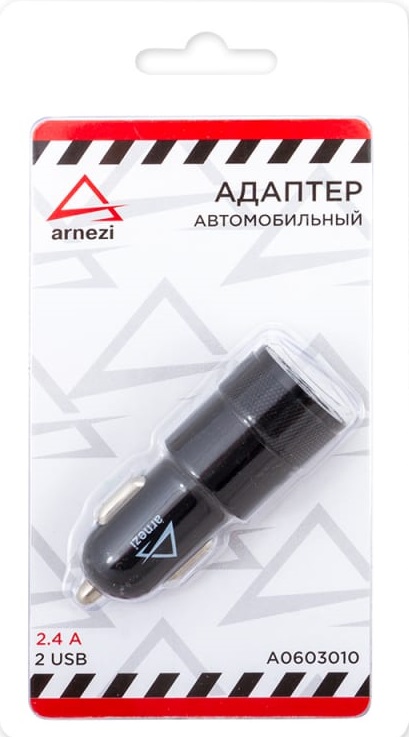 Адаптер автомобильный ARNEZI A0603010, 2хUSB, 5В, 2.4А