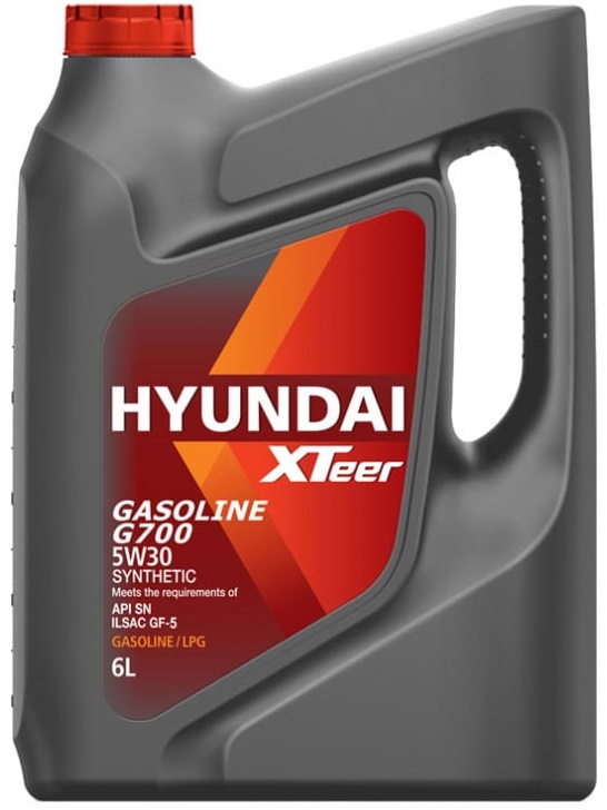 Масло моторное Hyundai Xteer 1061135, Gasoline G700, SN, 5W-30, 6 л 