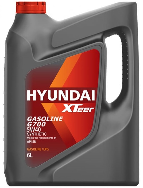 Масло моторное Hyundai Xteer 1061136, Gasoline G700, SN, 5W-40, 6 л 