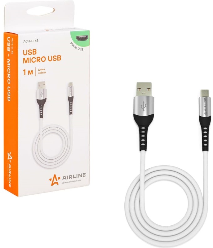 Кабель Airline ACH-C-45, USB - micro USB, 1 м