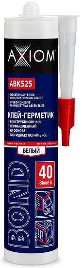 Клей-герметик Axiom ABK525, конструкционный, белый, 280 м