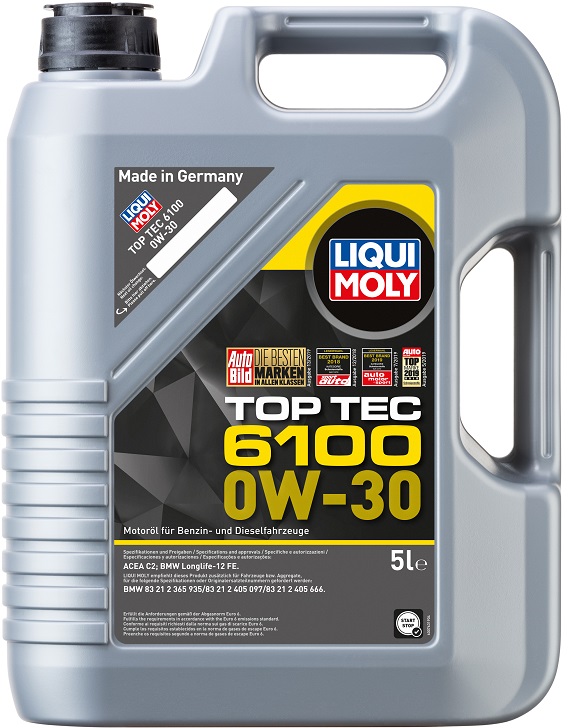 Масло моторное синтетическое Liqui Moly 20779, Top Tec 6100 0W-30, 5 л