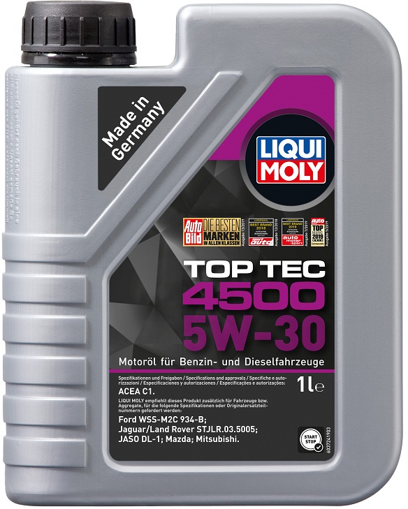 Масло моторное синтетическое Liqui Moly 2317, Top Tec 4500, 5W-30, 1 л