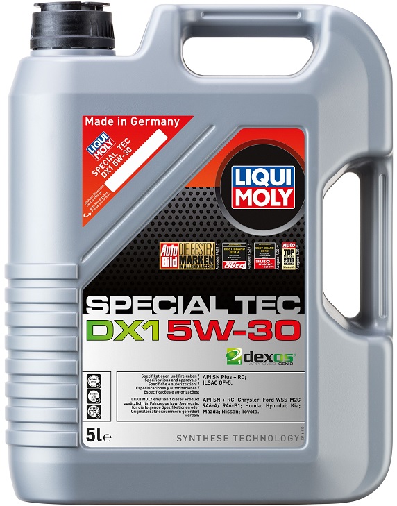 Масло моторное синтетическое Liqui Moly 20969, Special Tec DX1, 5W-30, 5 л