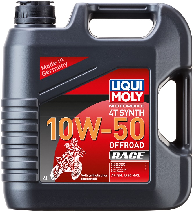 Масло моторное синтетическое Liqui Moly 3052 Motorbike 4T Synth Offroad Race, 10W-50, 4 л