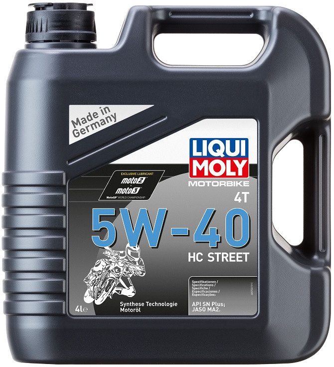 Масло моторное синтетическое Liqui Moly 20751 Motorbike 4T HC Street, 5W-40, 4 л